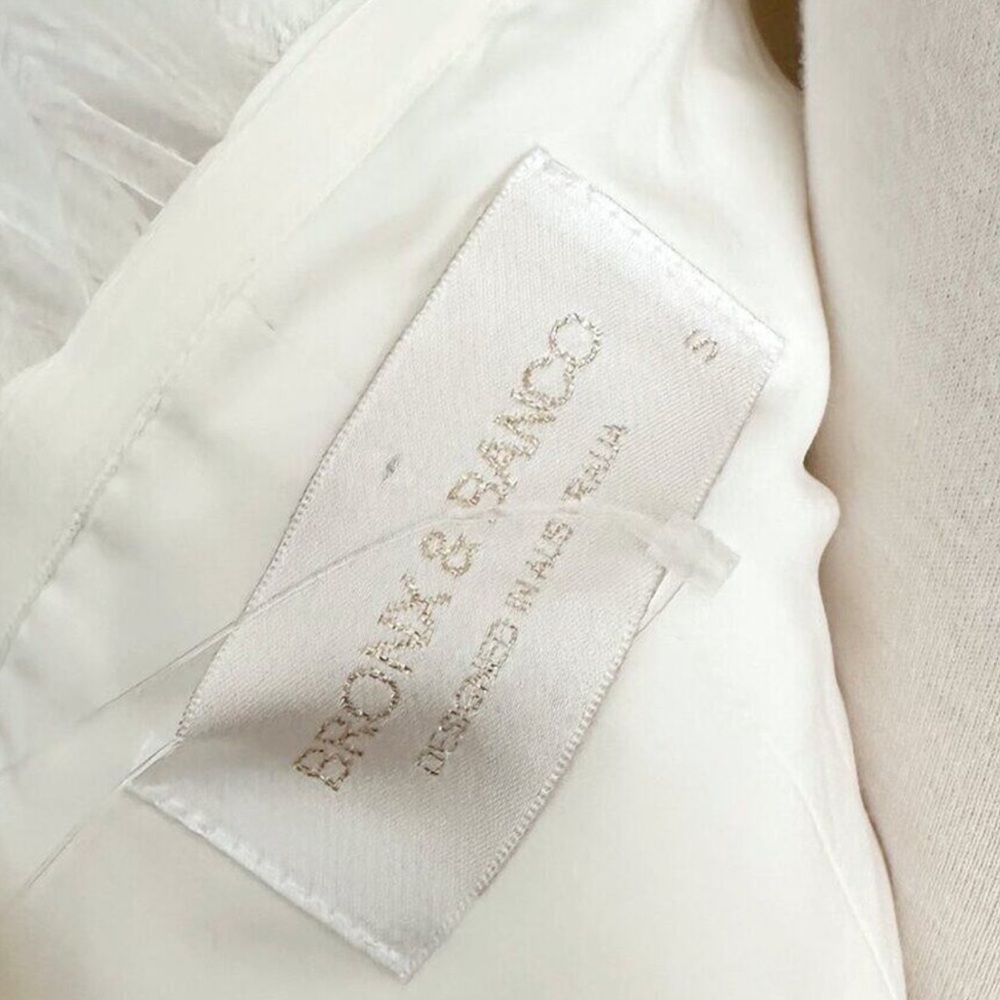 Bronx and Banco Lola Blanc Strapless Feather Mini Dress, small size 4 NWT - Picture 7 of 8